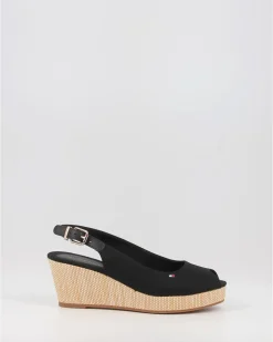Alpargatas Tommy Hilfiger Iconic Elba Sling Back Wedge Negro