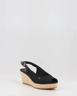 Alpargatas Tommy Hilfiger Iconic Elba Sling Back Wedge Negro