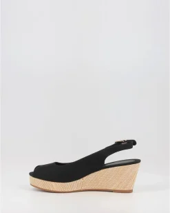 Alpargatas Tommy Hilfiger Iconic Elba Sling Back Wedge Negro