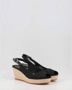Alpargatas Tommy Hilfiger Iconic Elba Sling Back Wedge Negro