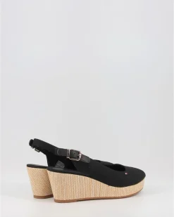 Alpargatas Tommy Hilfiger Iconic Elba Sling Back Wedge Negro
