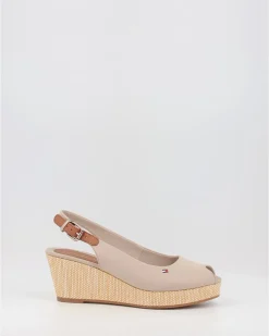 Alpargatas Tommy Hilfiger Iconic Elba Sling Back Wedge Taupe