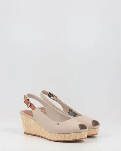 Alpargatas Tommy Hilfiger Iconic Elba Sling Back Wedge Taupe