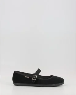 Bailarinas Victoria Oda Terciopelo 104913 Negro
