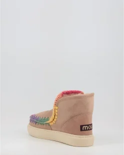 Botas Mou Eskimo Sneaker Bold Rainbow Stitching Taupe