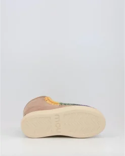 Botas Mou Eskimo Sneaker Bold Rainbow Stitching Taupe