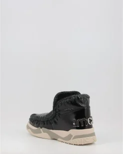 Botas Mou Eskimo Trainer - Big Metallic Letter Logo Negro