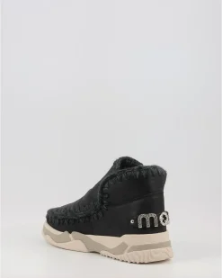 Botas Mou Eskimo Trainer Logo Rhinestones Negro