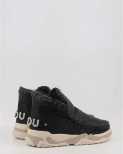 Botas Mou Eskimo Trainer Logo Rhinestones Negro