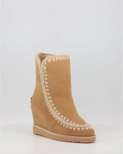 Botas Mou French Toe Wedge Short Cuero