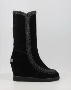 Botas Mou French Toe Wedge Tall Negro