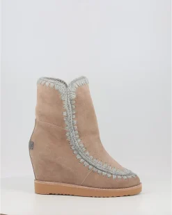 Botas Mou French Toe Wedge Short Taupe
