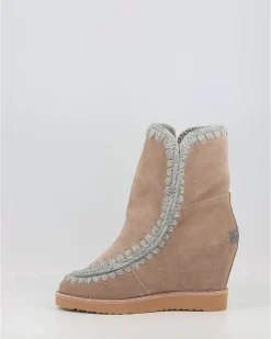 Botas Mou French Toe Wedge Short Taupe