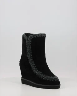 Botas Mou French Toe Wedge Short Bkbk Negro