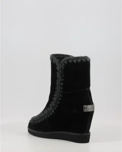 Botas Mou French Toe Wedge Short Bkbk Negro
