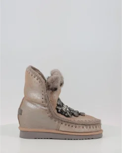 Botas Mou Inner Wedge Front Heart Patch Ducam Taupe