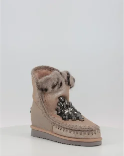 Botas Mou Inner Wedge Front Heart Patch Ducam Taupe