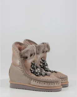 Botas Mou Inner Wedge Front Heart Patch Ducam Taupe