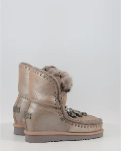 Botas Mou Inner Wedge Front Heart Patch Ducam Taupe