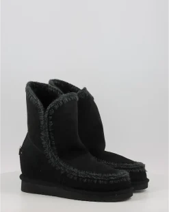 Botas Mou Inner Wedge Short Big Metal Logo Negro