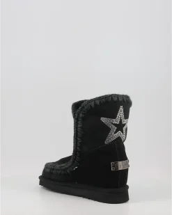Botas Mou Inner Wedge Short Back Hotfix Star Negro