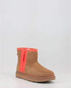 Botas Ugg Classic Mini Zipper Tape Logo Chestnut
