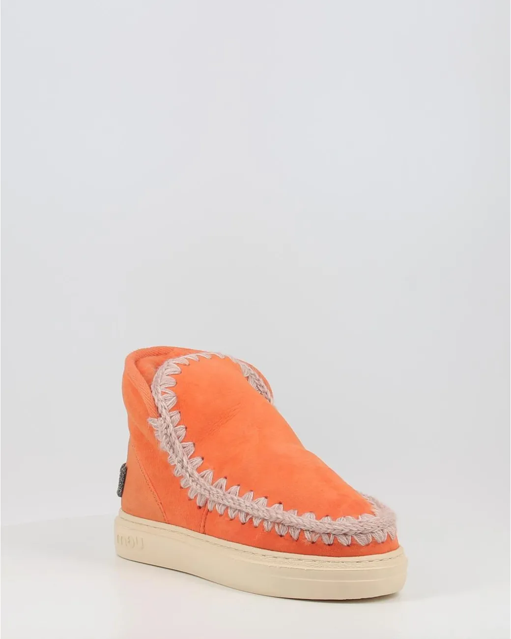 Botines Mou Bold Glitter Logo Apor Naranja