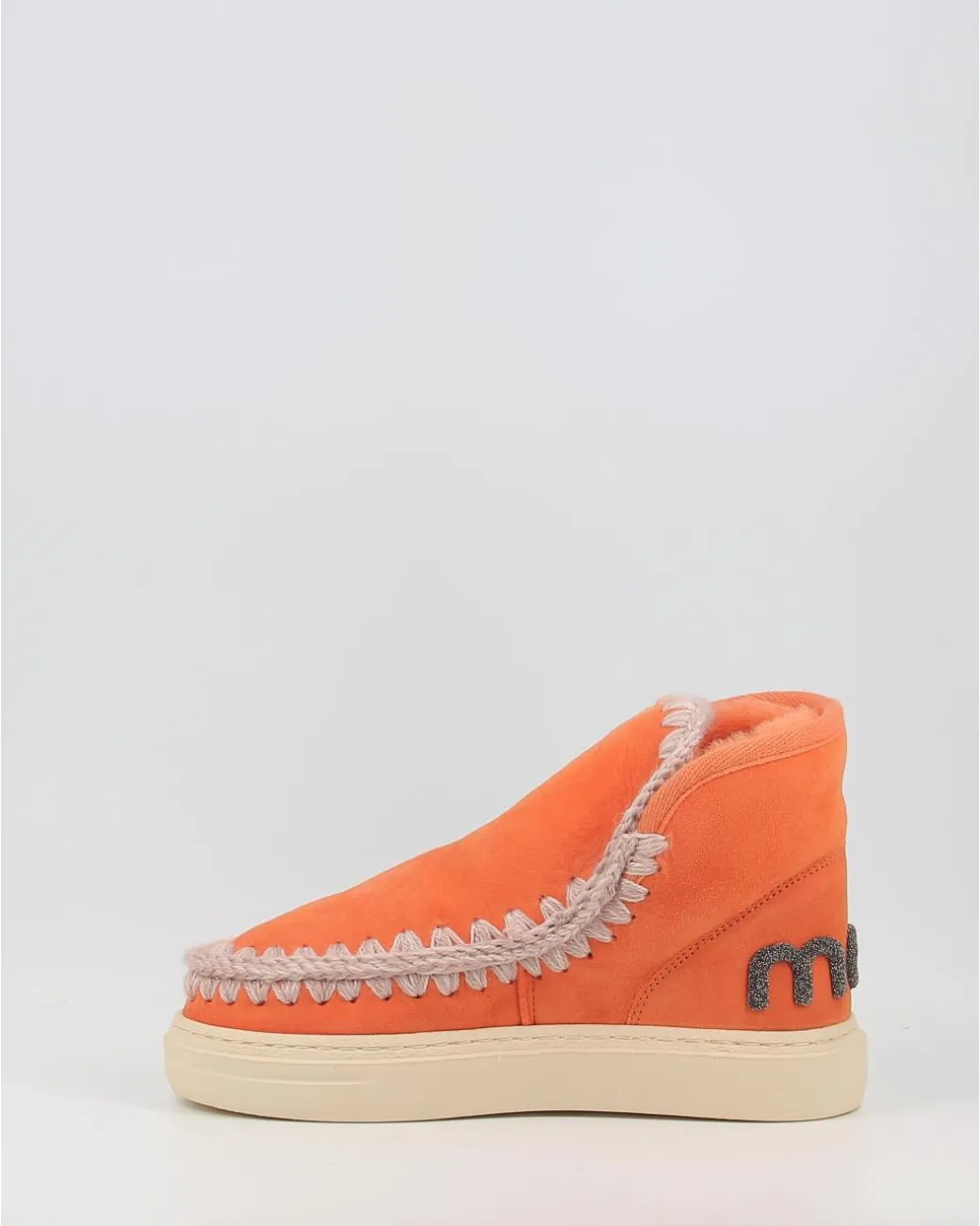 Botines Mou Bold Glitter Logo Apor Naranja