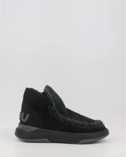 Botines Mou Eskimo Jogger Glitter Logo Bkbk Negro