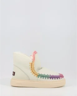 Botines Mou Sneaker Bold Rainbow Stitching Nutrwh Blanco
