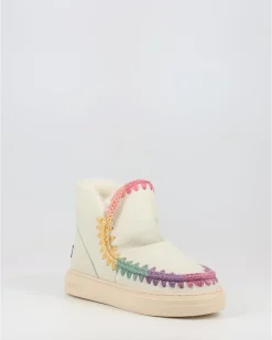 Botines Mou Sneaker Bold Rainbow Stitching Nutrwh Blanco
