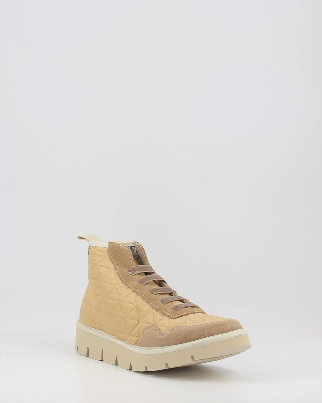 Botines Panchic P05 Ankle Boot Pespunteado Beig