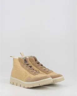 Botines Panchic P05 Ankle Boot Pespunteado Beig