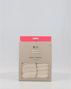 Calcetines Hunter Recycled Mini Cable Boot Tall Blanco
