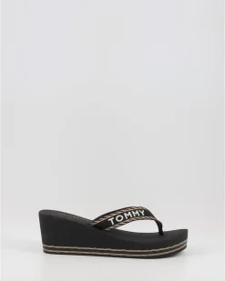Chanclas Tommy Hilfiger Tommy Webbing H Wedge Sandal Negro