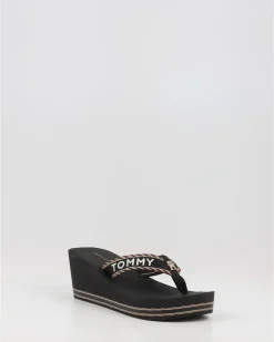 Chanclas Tommy Hilfiger Tommy Webbing H Wedge Sandal Negro