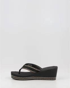 Chanclas Tommy Hilfiger Tommy Webbing H Wedge Sandal Negro