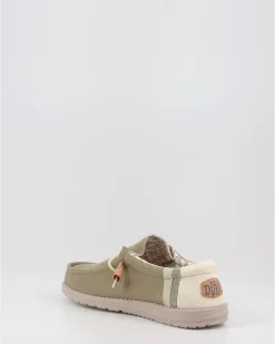 Náuticos Hey Dude Wally Linen Natural Verde