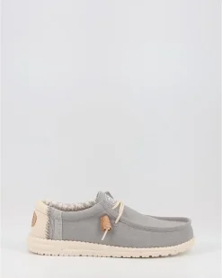 Náuticos Hey Dude Wally Linen Natural Gris