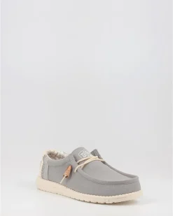 Náuticos Hey Dude Wally Linen Natural Gris