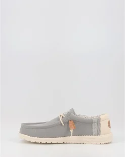 Náuticos Hey Dude Wally Linen Natural Gris