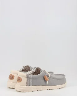 Náuticos Hey Dude Wally Linen Natural Gris