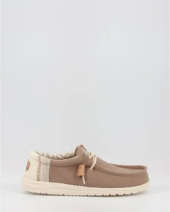 Náuticos Hey Dude Wally Linen Natural Marron