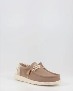 Náuticos Hey Dude Wally Linen Natural Marron