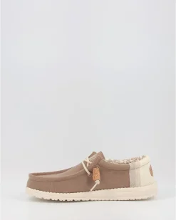 Náuticos Hey Dude Wally Linen Natural Marron