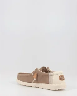 Náuticos Hey Dude Wally Linen Natural Marron