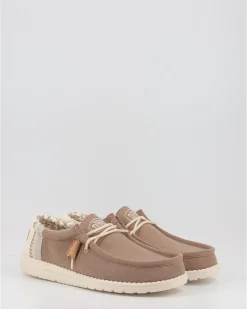 Náuticos Hey Dude Wally Linen Natural Marron