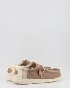 Náuticos Hey Dude Wally Linen Natural Marron