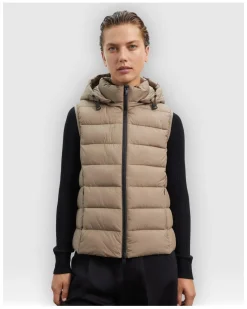 Plumiferos Ecoalf Aorakialf Vest Woman Taupe