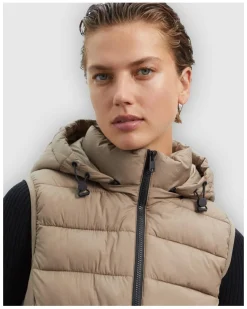 Plumiferos Ecoalf Aorakialf Vest Woman Taupe